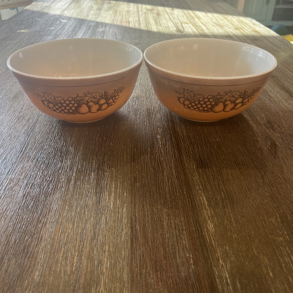 Vintage Pyrex Old Orchard 2 Piece Mixing Bowls 403
